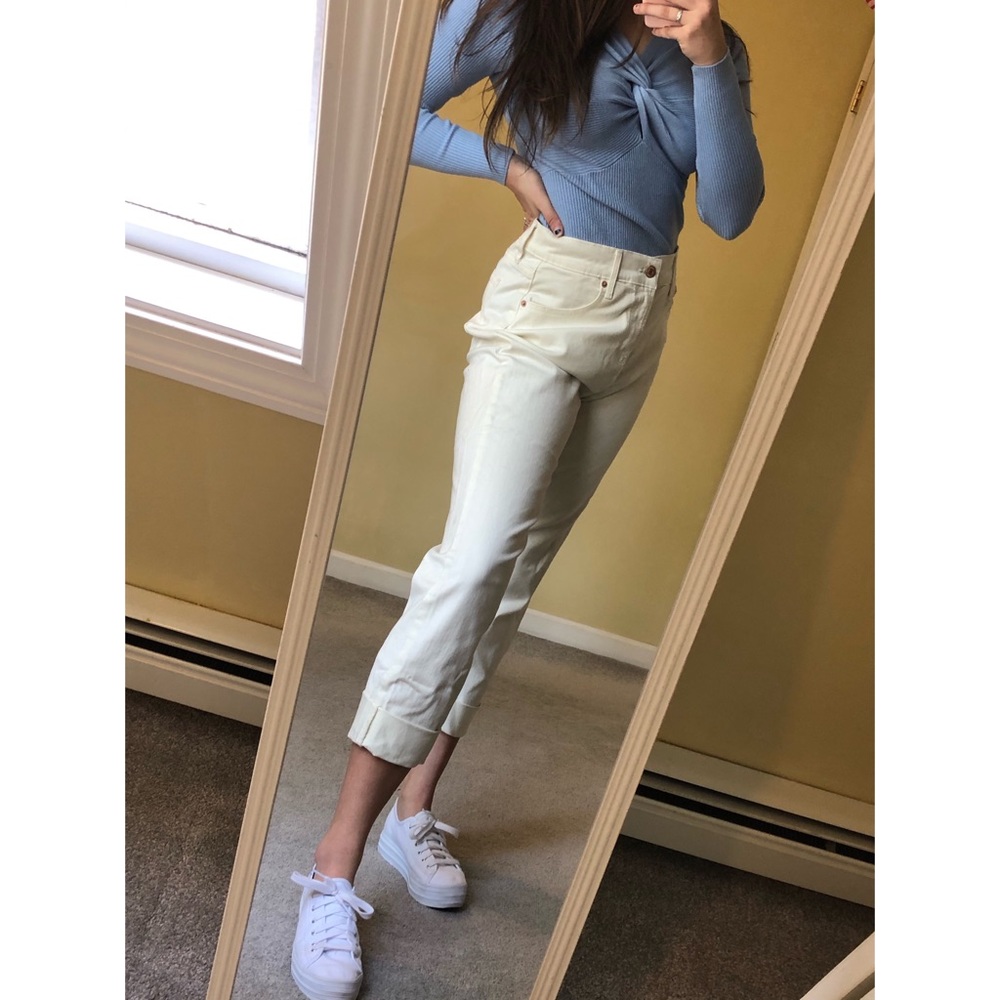 Denim Jeans: Mid-Rise, Straight Leg